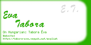 eva tabora business card